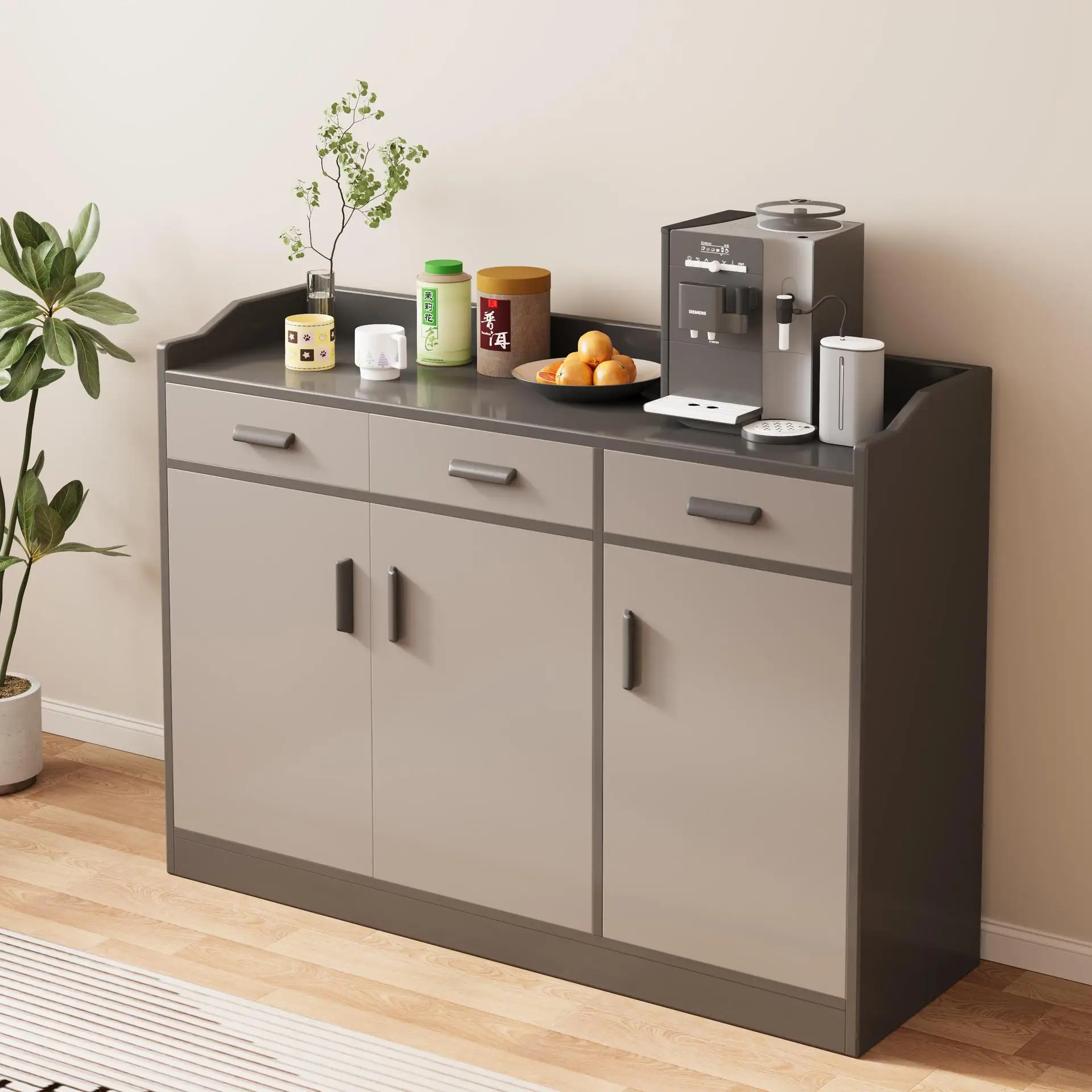 Dining side cabinet, living room against the wall, new type of household against the wall integrated locker, tea locker
Dining side cabinet, living room against the wall, new type of household against the wall integrated locker, tea locker