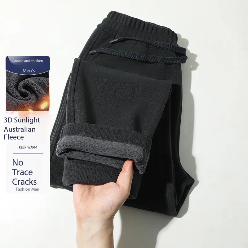 Winter Thermal Fleece Lined Pants For Men Heavyweight Windproof Men's Thickened Joggers Skiing Hiking Outdoor Sport Sweatpants
Winter Thermal Fleece Lined Pants For Men Heavyweight Windproof Men's Thickened Joggers Skiing Hiking Outdoor Sport Sweatpants