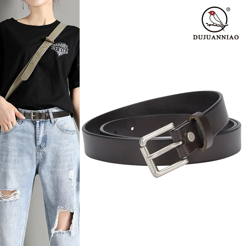 Leather Belt Women's Leather Top Layer Simple and Versatile Jeans Belt Fashion Korean Black Designer Luxury Brand Belt
Leather Belt Women's Leather Top Layer Simple and Versatile Jeans Belt Fashion Korean Black Designer Luxury Brand Belt