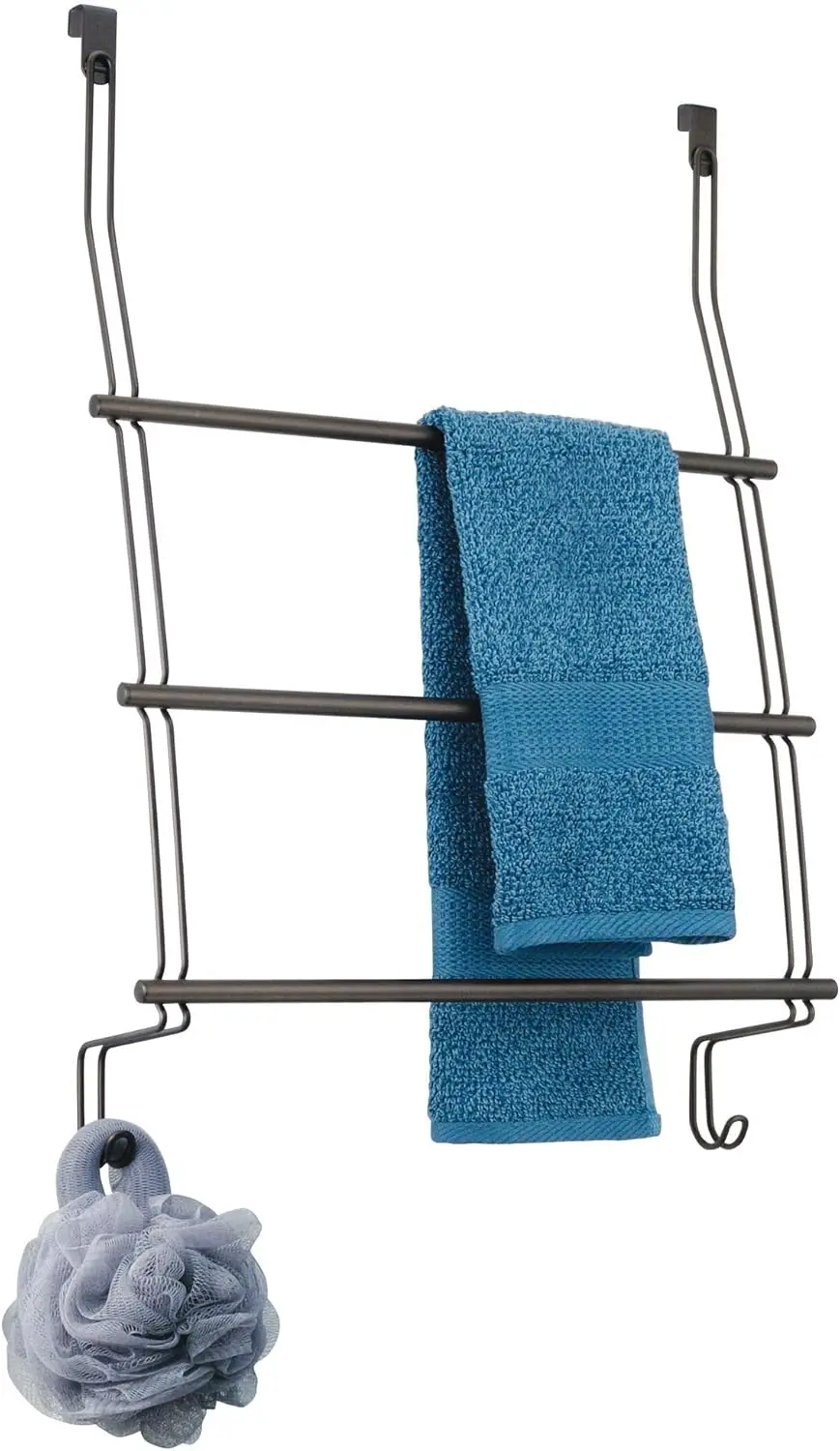 Classico Steel Over-The-Door Towel Rack with Storage Hooks - 16.75" x 4.25" x 24", Bronze
Classico Steel Over-The-Door Towel Rack with Storage Hooks - 16.75" x 4.25" x 24", Bronze