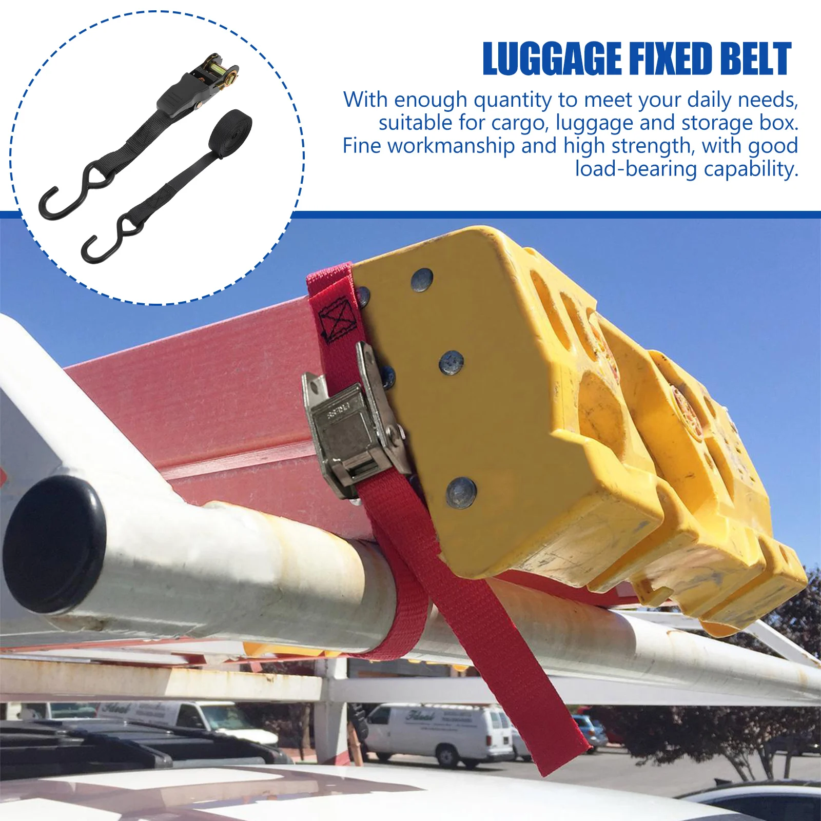 2 комплекта грузовых ремней для крепления грузовых автомобилей, высокопрочные полиэфирные ремни для хранения багажа, фиксирующая веревка для затяжки грузов мотоцикла
2 комплекта грузовых ремней для крепления грузовых автомобилей, высокопрочные полиэфирные ремни для хранения багажа, фиксирующая веревка для затяжки грузов мотоцикла