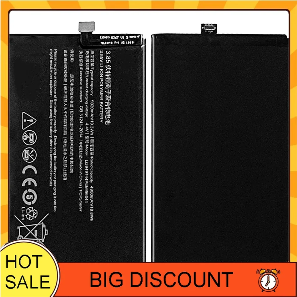 5020mAh Li3949T44P6h996644 Mobile Phone Battery For ZTE Nubia Red Magic 3 ,3S, NX629J ,Magic3, Magic3s, Smartphon Batteries
5020mAh Li3949T44P6h996644 Mobile Phone Battery For ZTE Nubia Red Magic 3 ,3S, NX629J ,Magic3, Magic3s, Smartphon Batteries