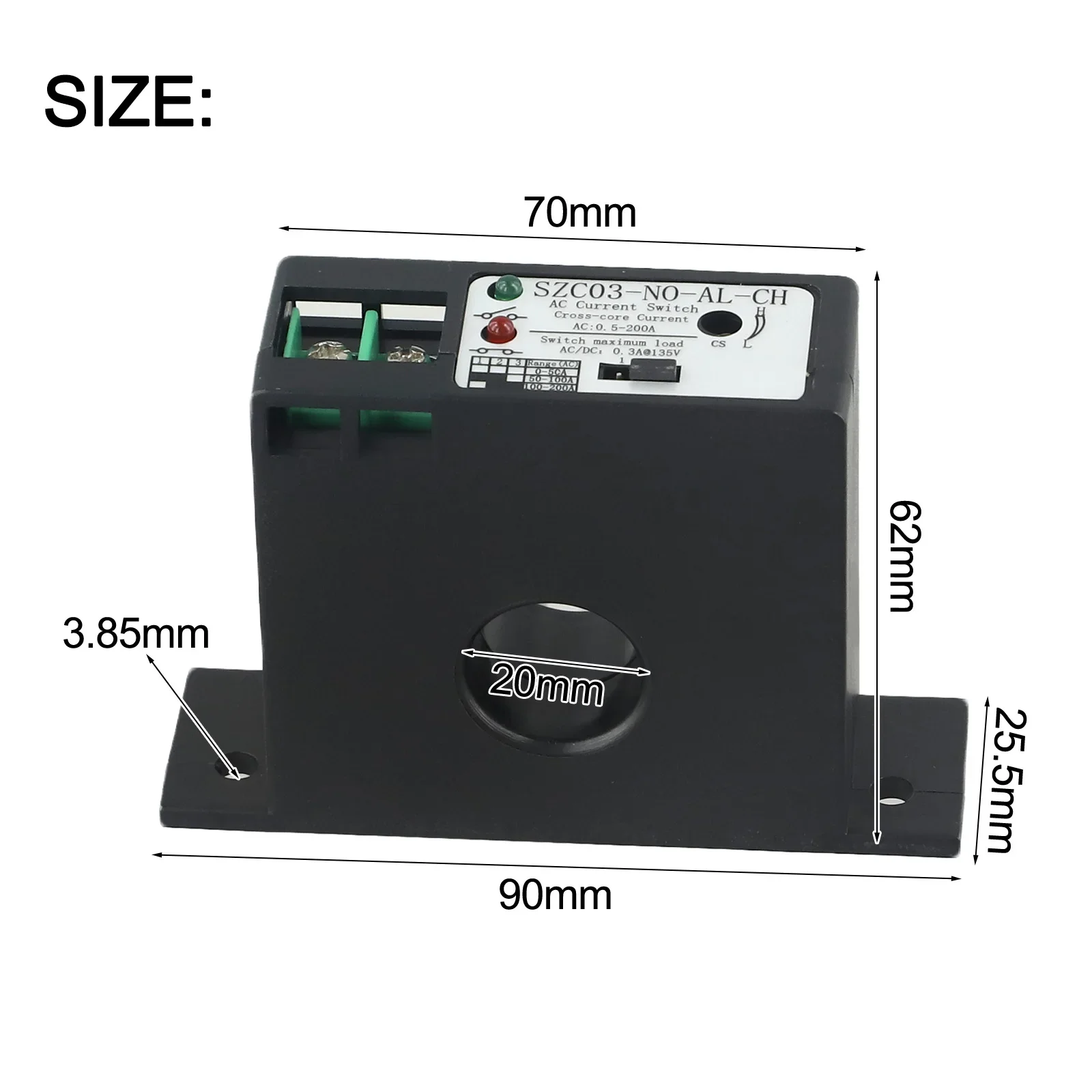 Компактный датчик тока SZC03 Модель для измерения переменного тока до 200 А с установкой систем автоматизации 
Компактный датчик тока SZC03 Модель для измерения переменного тока до 200 А с установкой систем автоматизации