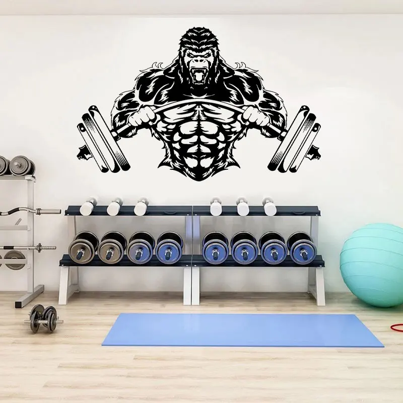 Gorilla Gym Wall Sticker Vinyl HOME GYM Decor Fitness Barbell Workout Motivation CrossFit Sign Decals Wallpaper Murals G186
Gorilla Gym Wall Sticker Vinyl HOME GYM Decor Fitness Barbell Workout Motivation CrossFit Sign Decals Wallpaper Murals G186