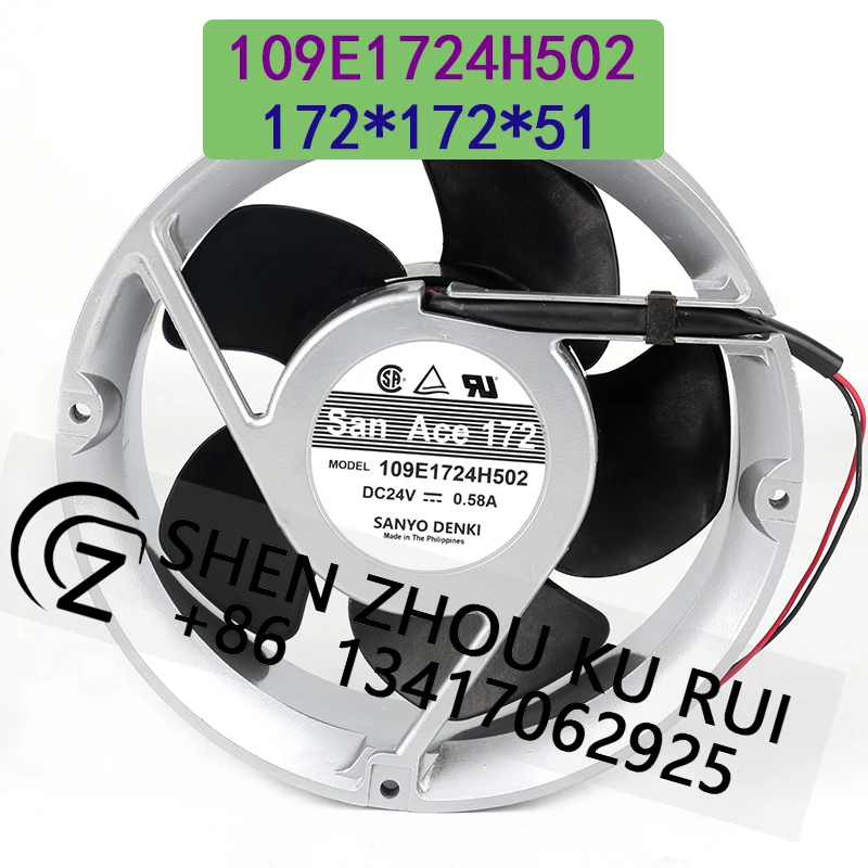 Sanyo 24V 0.58A 17251 aluminum frame full circle inverter Axial flow 109E1724H502 cooling
Sanyo 24V 0.58A 17251 aluminum frame full circle inverter Axial flow 109E1724H502 cooling