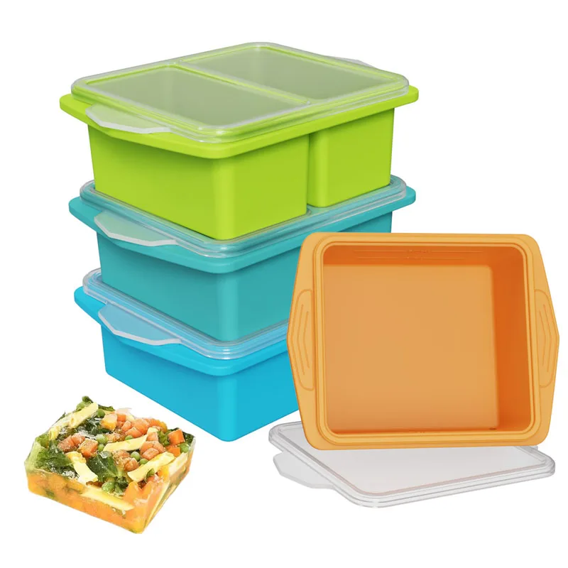 1/2Cube 500ML Tray Food Freezing Mold with Cover Silicone Freezing Tray Extra Large Soup Ice Kitchen Freezer and Baking Molds
1/2Cube 500ML Tray Food Freezing Mold with Cover Silicone Freezing Tray Extra Large Soup Ice Kitchen Freezer and Baking Molds