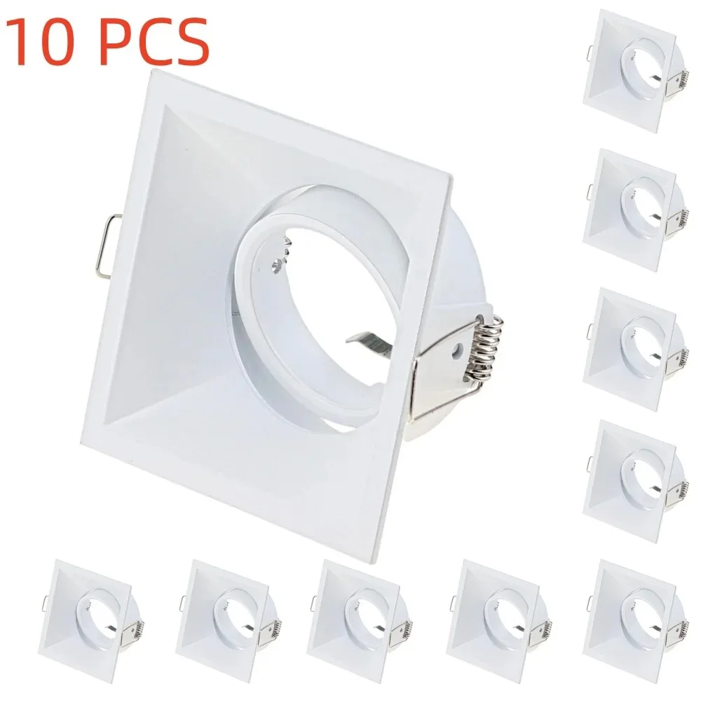 LED Downlight Ceiling Light Fixtures Square Recessed MR16 GU10 Fixture White Black Adjustable LED Ceiling Spot Light Frame
LED Downlight Ceiling Light Fixtures Square Recessed MR16 GU10 Fixture White Black Adjustable LED Ceiling Spot Light Frame