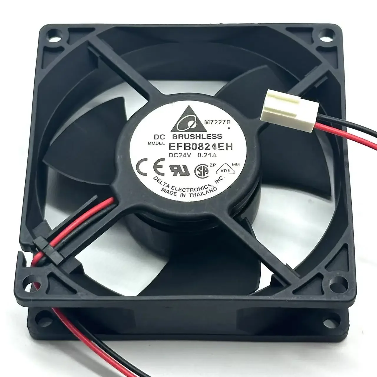 Delta Electronics EFB0824EH DC 24V 0.21A 80x80x25mm 2-Wire Server Cooling Fan
Delta Electronics EFB0824EH DC 24V 0.21A 80x80x25mm 2-Wire Server Cooling Fan