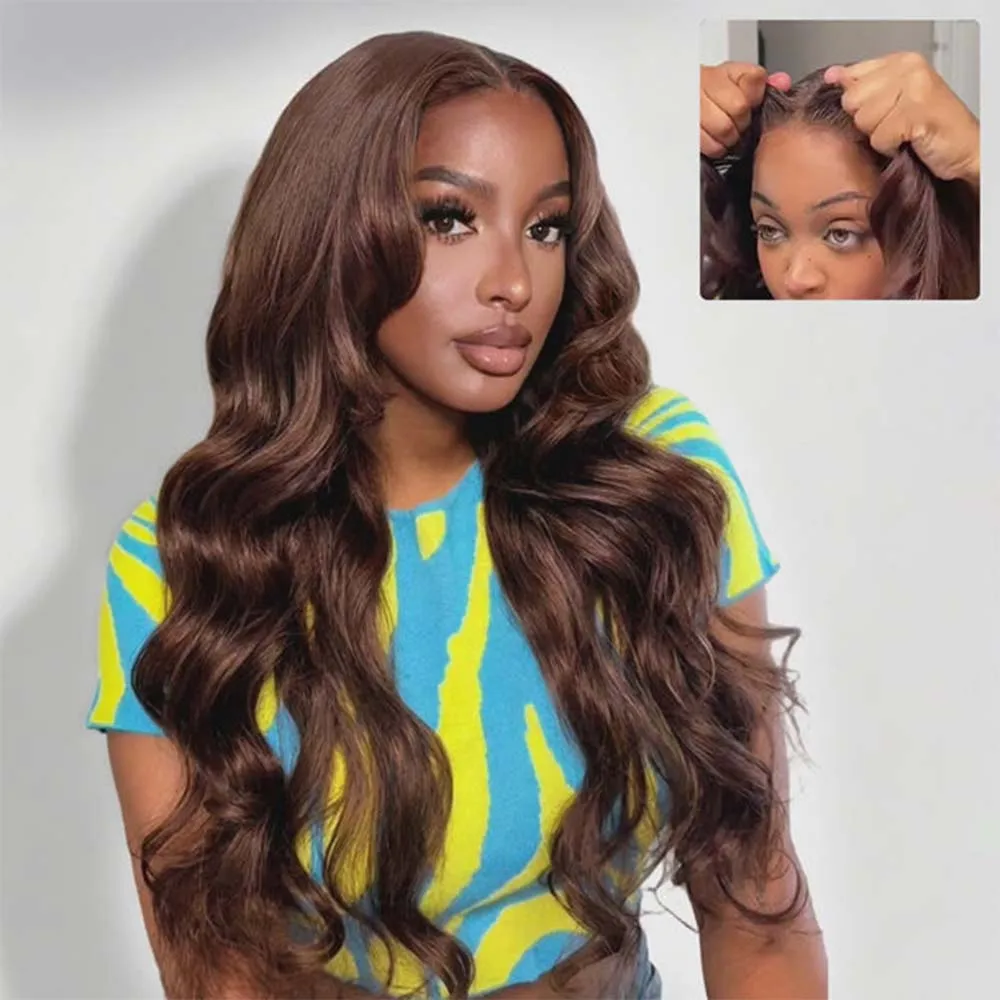 40 46 Inch 13x6 Chocolate Brown HD Lace Front Human Hair Wigs 13x4 HD Lace Body Wave Human Hair Wig For Women 200 Density
40 46 Inch 13x6 Chocolate Brown HD Lace Front Human Hair Wigs 13x4 HD Lace Body Wave Human Hair Wig For Women 200 Density