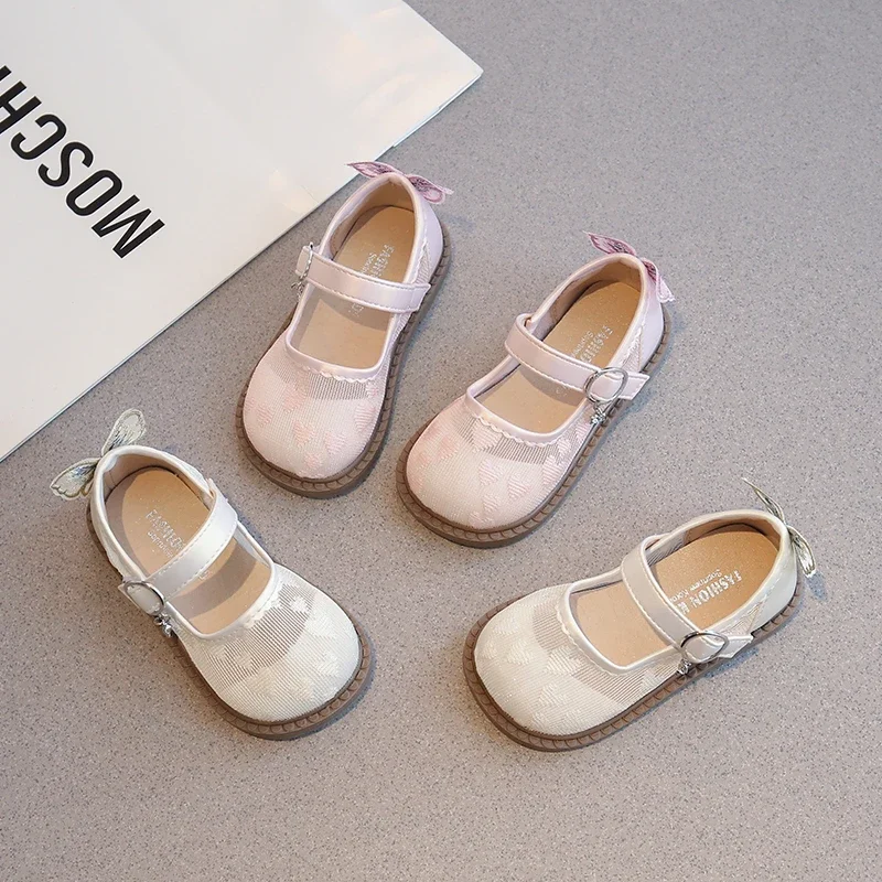 Children's Princess Shoes New Mesh Heart Little Girl Leather Shoes Causal Wedding Party Kids Fashion Flats Embroidered Butterfly
Children's Princess Shoes New Mesh Heart Little Girl Leather Shoes Causal Wedding Party Kids Fashion Flats Embroidered Butterfly