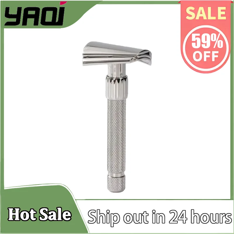 YAQI Torqx Наклонная регулируемая безопасная бритва из нержавеющей стали - для прецизионного бритья, парикмахерская - роскошные предметы для ухода за волосами 
YAQI Torqx Наклонная регулируемая безопасная бритва из нержавеющей стали - для прецизионного бритья, парикмахерская - роскошные предметы для ухода за волосами