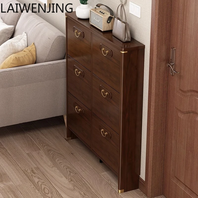 HLZ Ultra-Thin Shoe Cabinet Flip Bucket Solid Wood Side Entry Door Thin Narrow Home Doorway Multi-Layer Entrance Cabinet
HLZ Ultra-Thin Shoe Cabinet Flip Bucket Solid Wood Side Entry Door Thin Narrow Home Doorway Multi-Layer Entrance Cabinet