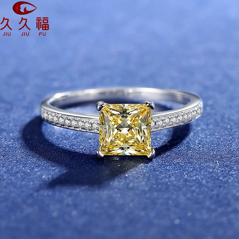 Vintage Square Color Diamond Ring for Women, PT950 Platinum Base and 2 Carat Moissanite, combine retro aesthetics
Vintage Square Color Diamond Ring for Women, PT950 Platinum Base and 2 Carat Moissanite, combine retro aesthetics