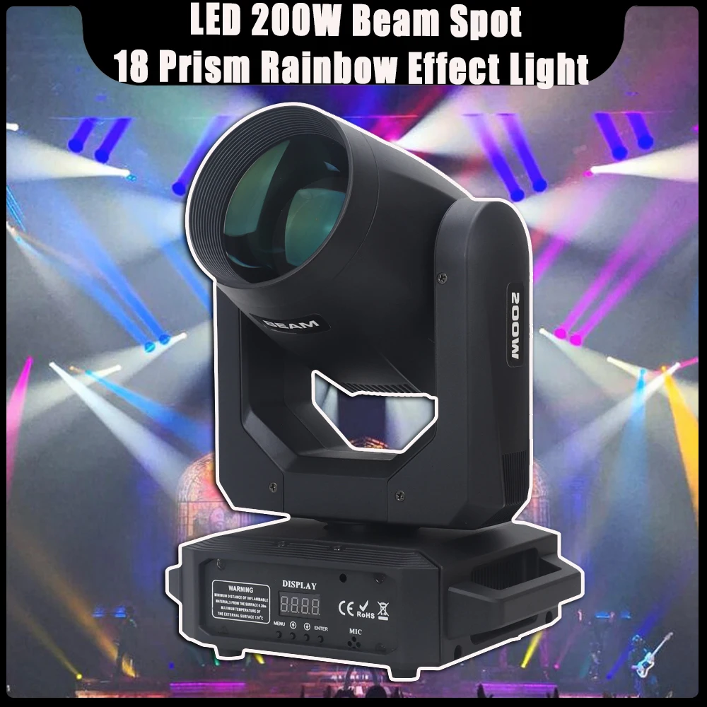 MY DJ Stage Light LED 200 Вт луч с подвижной головкой точечный эффект радуги 18 призм DMX512 для DJ Disco Party Club сценический эффект
MY DJ Stage Light LED 200 Вт луч с подвижной головкой точечный эффект радуги 18 призм DMX512 для DJ Disco Party Club сценический эффект