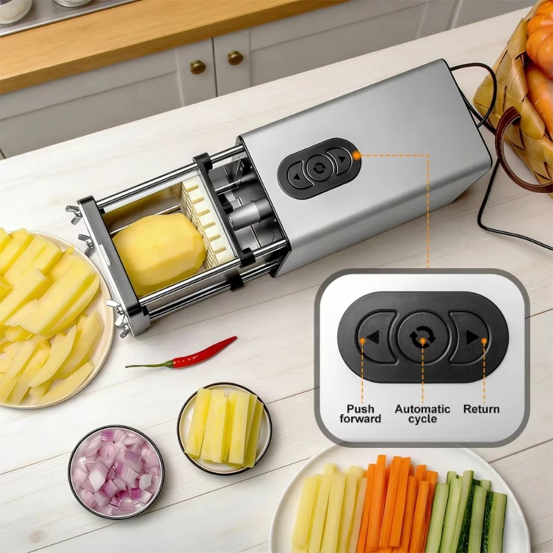 Stainless steel heavy duty French fries cutter, vegetable and fruit slicer, onion chopper
Stainless steel heavy duty French fries cutter, vegetable and fruit slicer, onion chopper