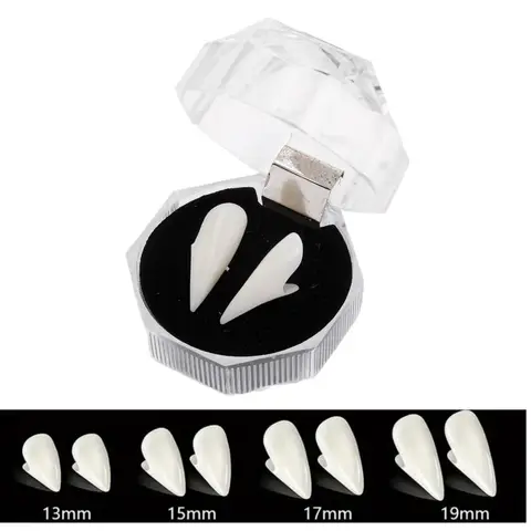 Resin Fake Teeth Halloween Vampire False Teeth Props Realistic Teeth Dental Braces Accessories Makeup Party False Teeth Props