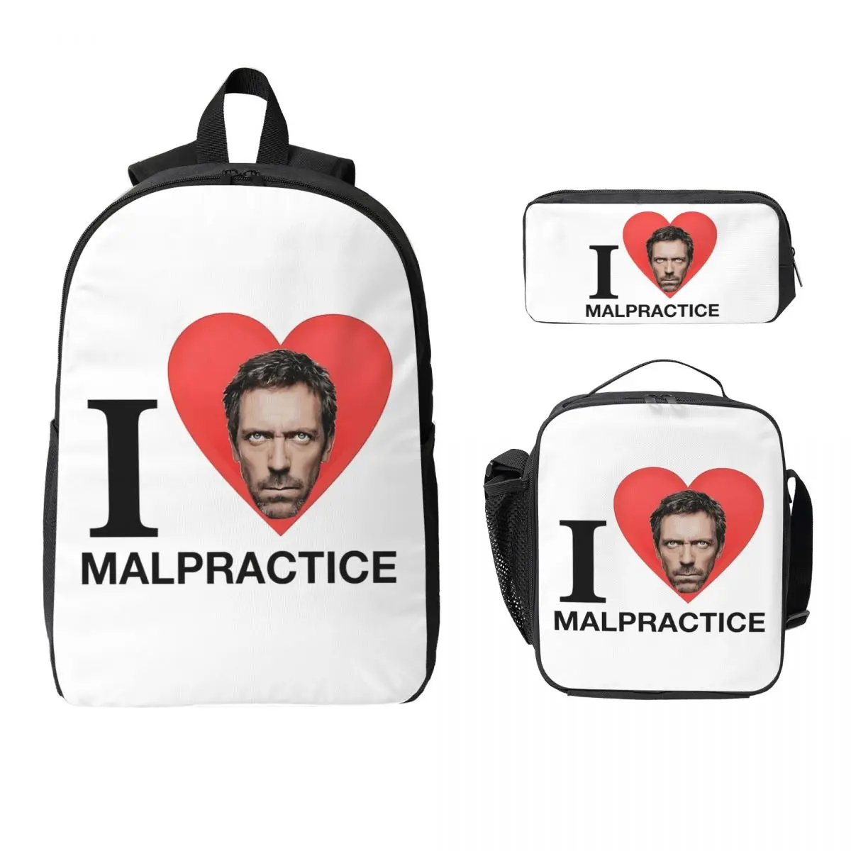 Dr House MD TV Backpack Boys Girls BookBag School Bag Laptop Shoulder Bags 3ps Insulated Lunch Bag Pencil Case
Dr House MD TV Backpack Boys Girls BookBag School Bag Laptop Shoulder Bags 3ps Insulated Lunch Bag Pencil Case