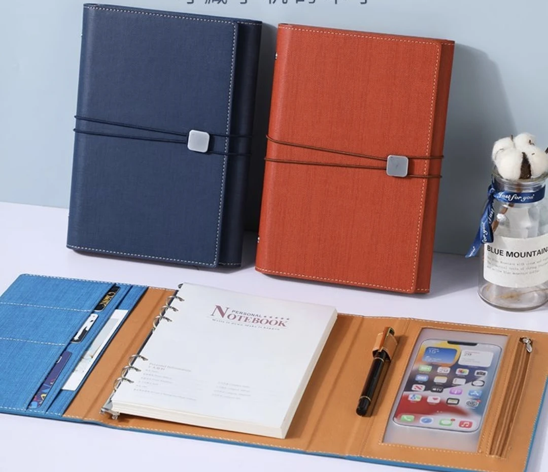 New A5-6 ring binding notebook for mobile phone, PU leather notepad, A5 Diary Weekly planning agenda planning book, travel diary
New A5-6 ring binding notebook for mobile phone, PU leather notepad, A5 Diary Weekly planning agenda planning book, travel diary