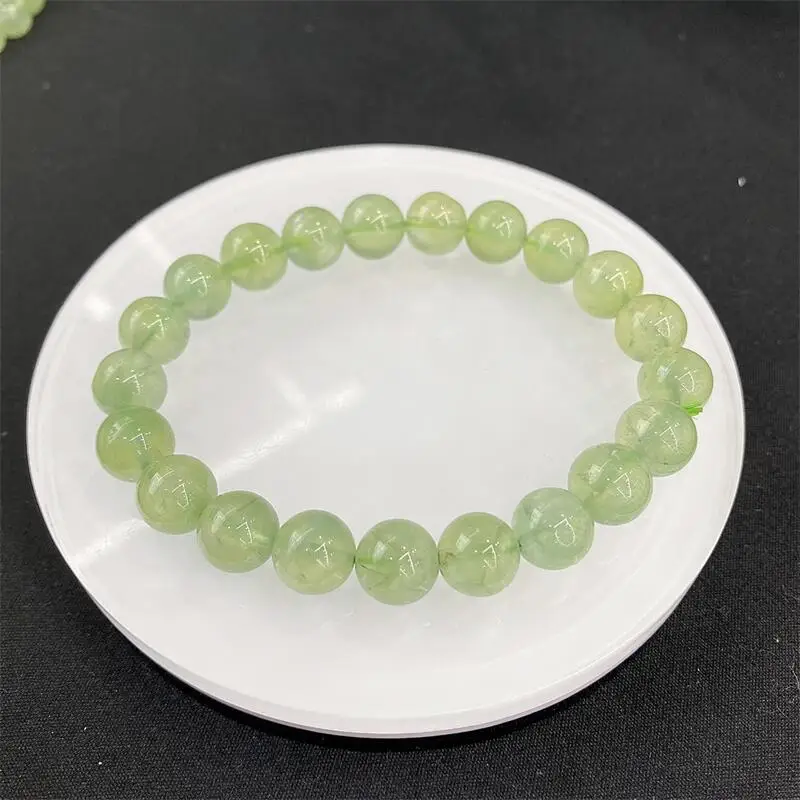 9/10MM Natural Prehnite Bead Bracelet Women Reiki Healing Bangles Jewelry For Female Holiday Gift 1PCS
9/10MM Natural Prehnite Bead Bracelet Women Reiki Healing Bangles Jewelry For Female Holiday Gift 1PCS