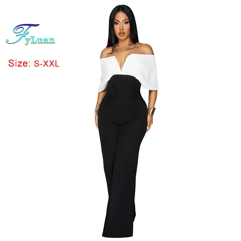 New Fashion Women Clothes Casual V Neck Strapless Backless Black White Wide Legs Jumpsuits High-Waisted Commuting Jumpsuits Sets
New Fashion Women Clothes Casual V Neck Strapless Backless Black White Wide Legs Jumpsuits High-Waisted Commuting Jumpsuits Sets