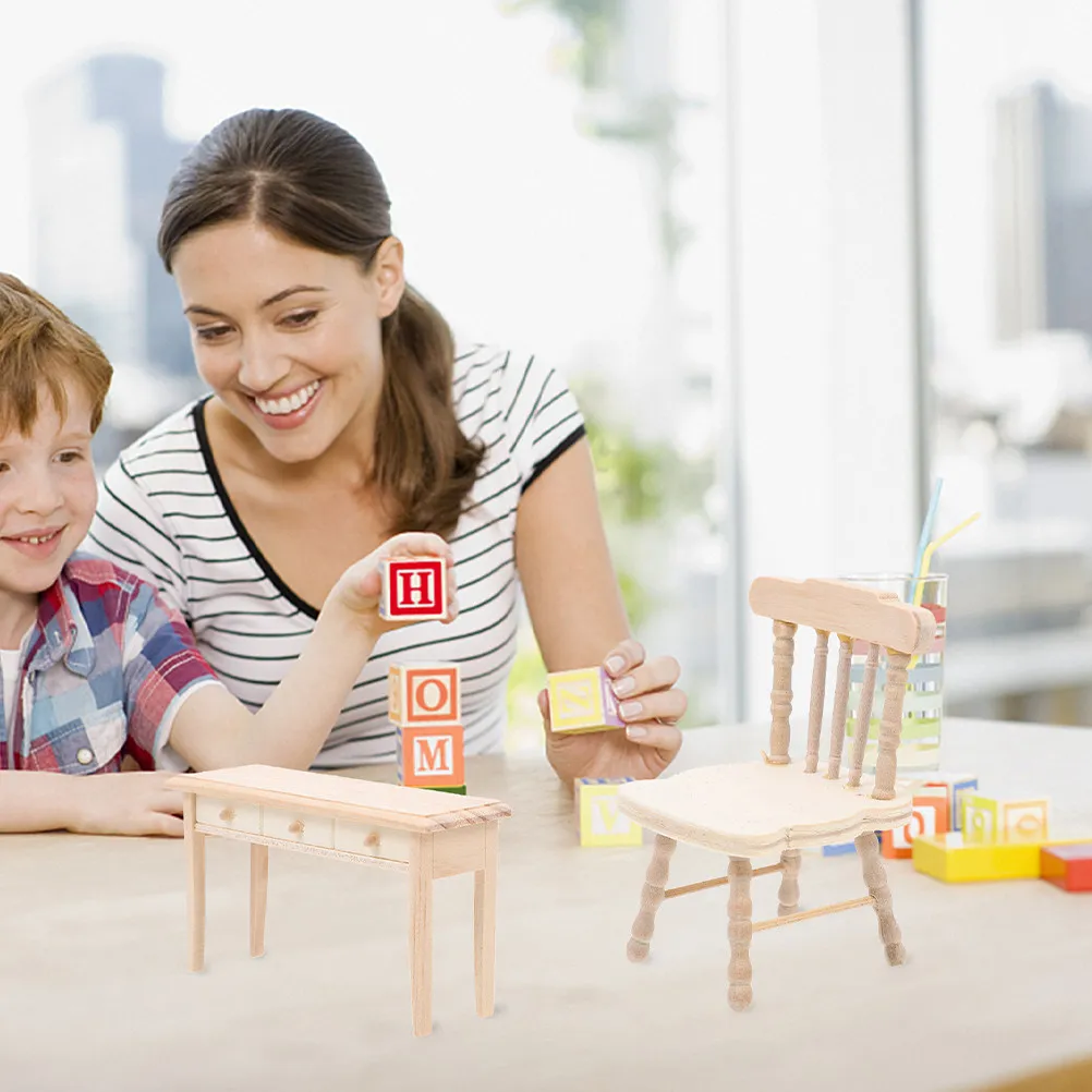1Set Miniature Wooden Desk and Chair Set for Dollhouse Decoration Small Home Interior Ornament Kids Creative Play Furniture
1Set Miniature Wooden Desk and Chair Set for Dollhouse Decoration Small Home Interior Ornament Kids Creative Play Furniture