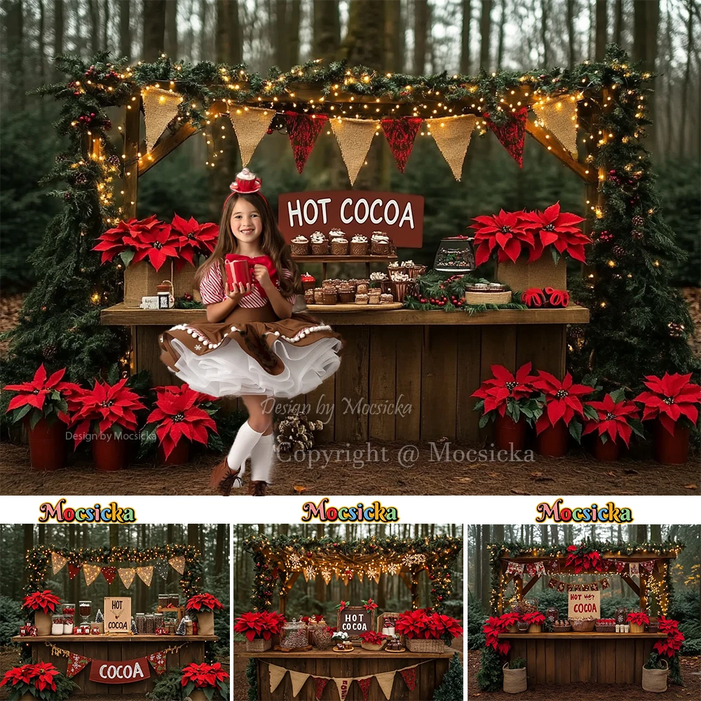 Christmas Hot Cocoa Party Background for Kids Red Xmas Flower Forest Wooden Booth Backdrop Family Outdoor Winter Photo Studio
Christmas Hot Cocoa Party Background for Kids Red Xmas Flower Forest Wooden Booth Backdrop Family Outdoor Winter Photo Studio