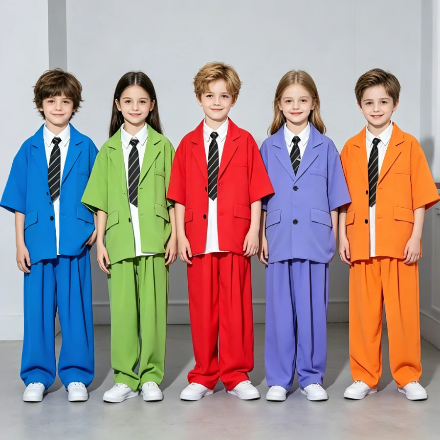 Teen Kids Unisex Casual Short Sleeve Blazer Suit Loose Wide Leg Pants Fashion Hip Hop Stage Performance Party Show Trendy Outfit
Teen Kids Unisex Casual Short Sleeve Blazer Suit Loose Wide Leg Pants Fashion Hip Hop Stage Performance Party Show Trendy Outfit