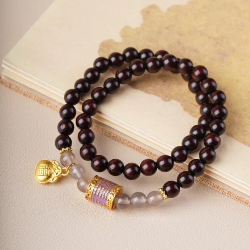 Blood Sandalwood 0.6 Double Circle DIY Six-Character Mantra Wooden Buddhist Bead Bracelet for Men and Women
Blood Sandalwood 0.6 Double Circle DIY Six-Character Mantra Wooden Buddhist Bead Bracelet for Men and Women