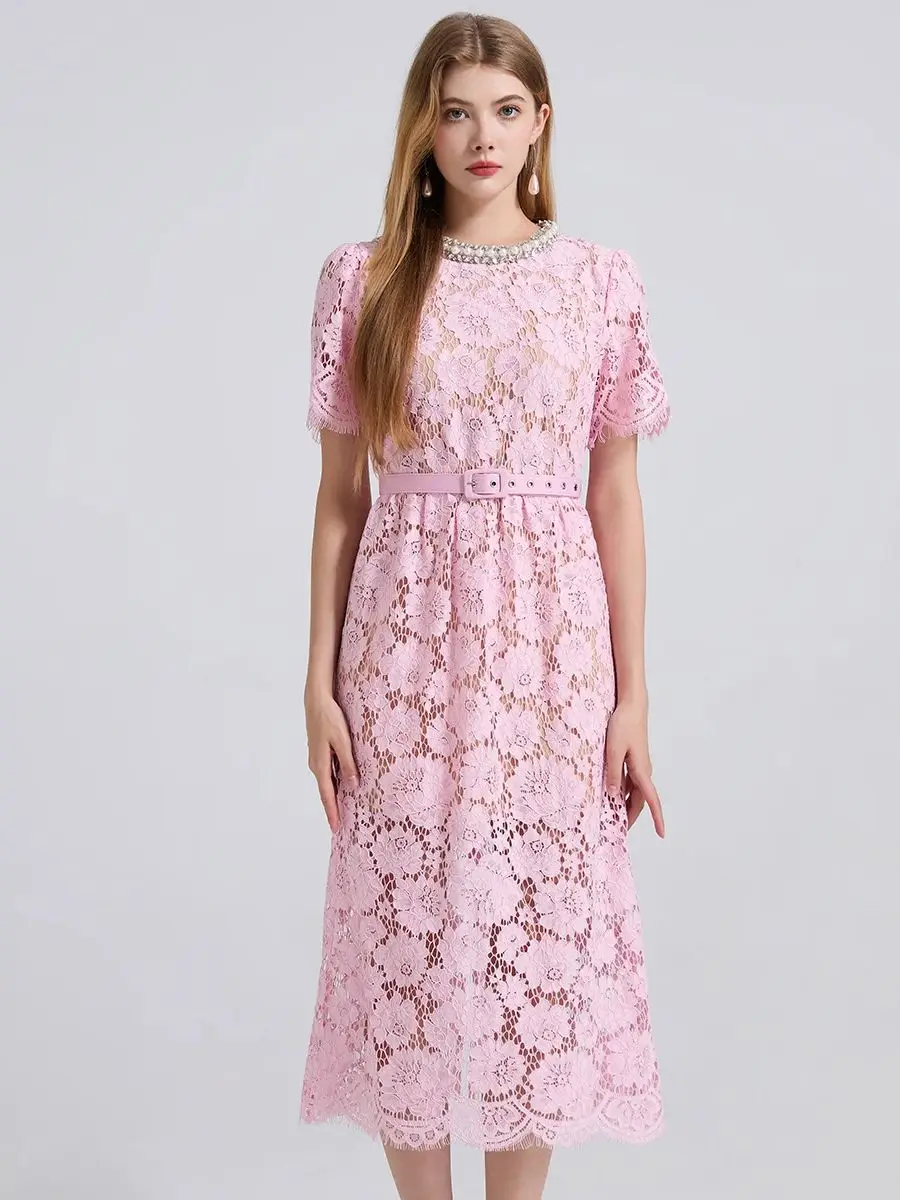 Elegant Formal Evening Embroidery Lace Long Dress For Women 2025 Summer Fashion Luxury Beaded Crystal Pink Lace Party Vestidos
Elegant Formal Evening Embroidery Lace Long Dress For Women 2025 Summer Fashion Luxury Beaded Crystal Pink Lace Party Vestidos