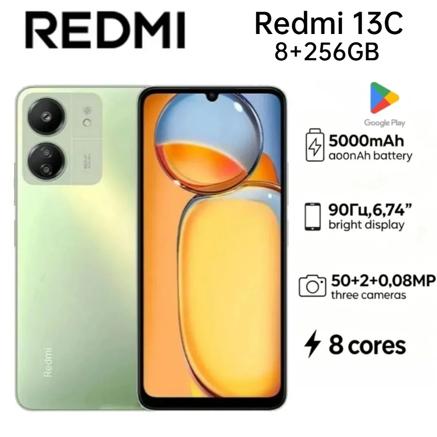 2026 Newest Redmi 13C Global Smartphone 8GB RAM 256GB Large Storage 6.74 Inch HD Display Practical Premium Daily Mobile Phone
2026 Newest Redmi 13C Global Smartphone 8GB RAM 256GB Large Storage 6.74 Inch HD Display Practical Premium Daily Mobile Phone