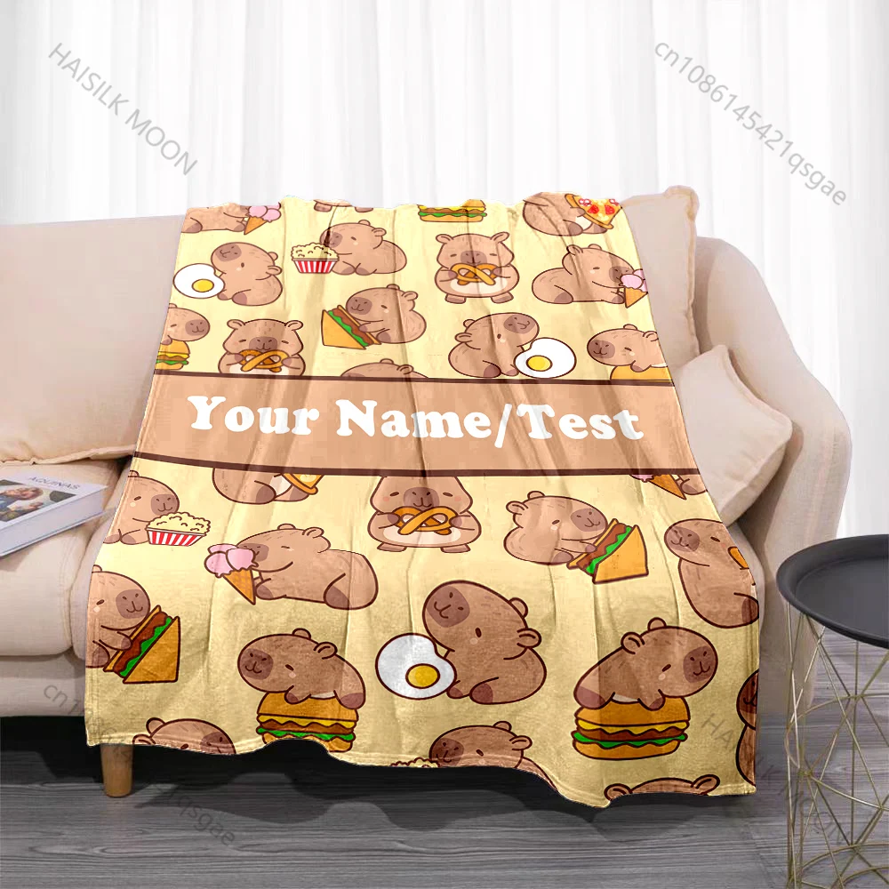 Customized Name Personalized cartoon Blanket Capybara Print Warm Comfortable Blanket for Adults and Kids Luxury for Gifts
Customized Name Personalized cartoon Blanket Capybara Print Warm Comfortable Blanket for Adults and Kids Luxury for Gifts