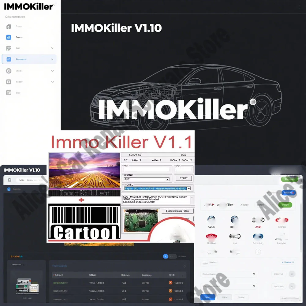 Latest Version ImmoKiller V1.10 obd2 scanner IMMO off Software V1.1 ECU Programmer Tool for Car Repair Immobilizer Passing Tool
Latest Version ImmoKiller V1.10 obd2 scanner IMMO off Software V1.1 ECU Programmer Tool for Car Repair Immobilizer Passing Tool