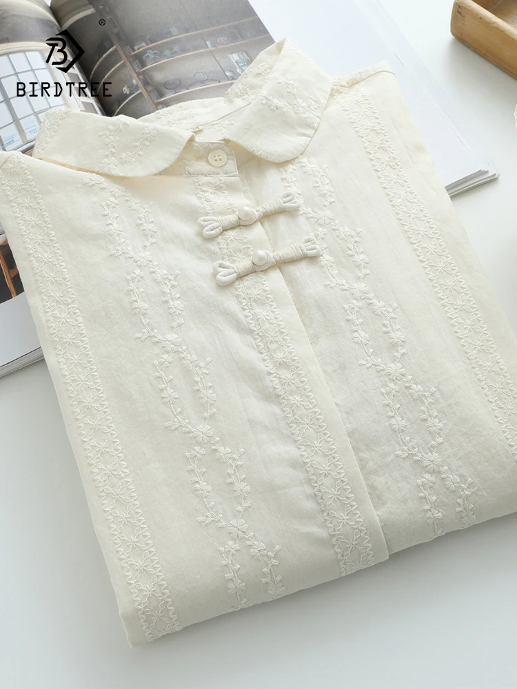 New 2025 Autumn Cotton Long Sleeve Shirt, Women Turn-down Collar Embroidery, Mori Girl Retro Chinese Style Loose Blouse T59158CC
New 2025 Autumn Cotton Long Sleeve Shirt, Women Turn-down Collar Embroidery, Mori Girl Retro Chinese Style Loose Blouse T59158CC