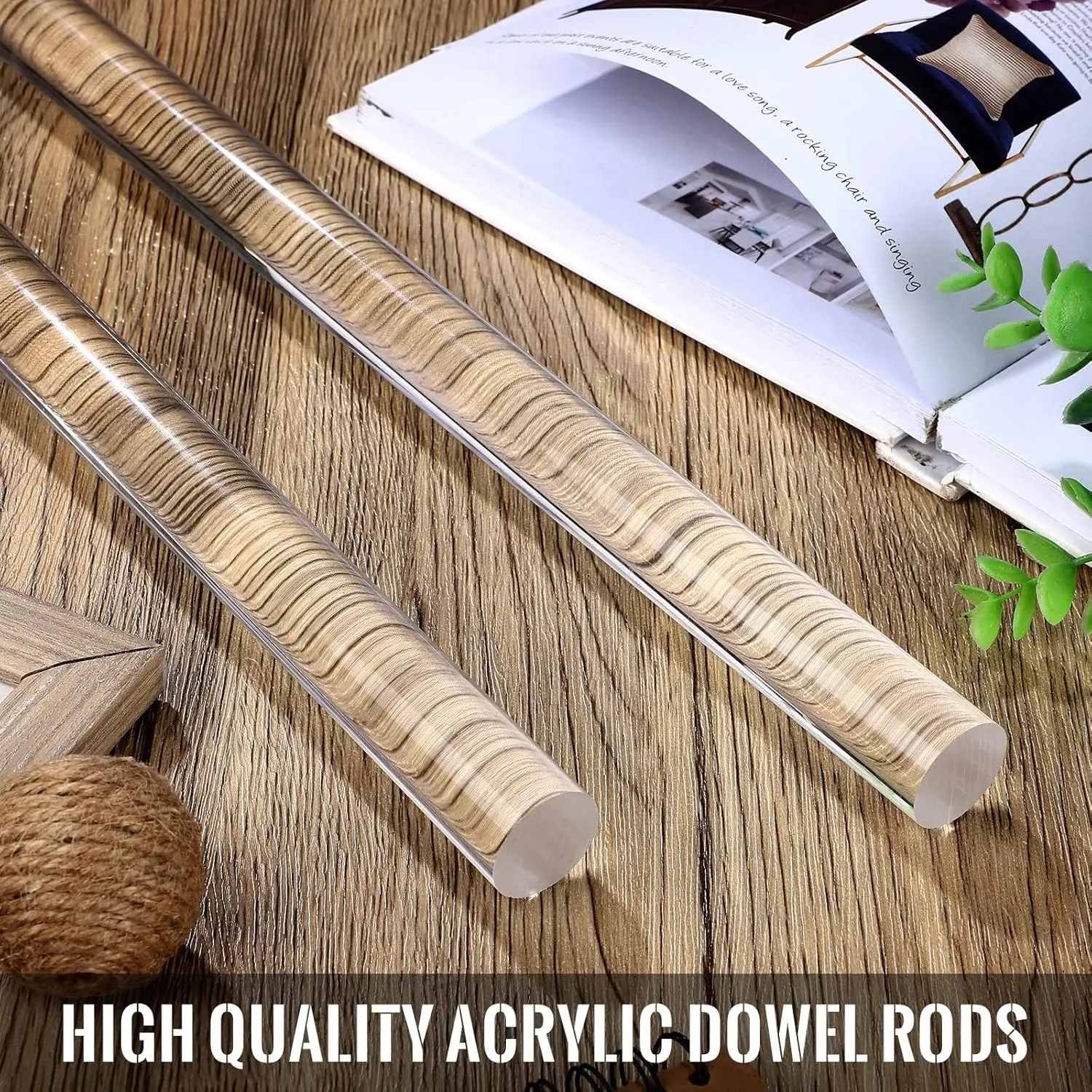 2 Pack 24 Inch Acrylic Round Rods for DIY Crafts, Acrylic Dowel Rods Sticks for Plant Stakes Curtain Pulls Retaining Cake Topper
2 Pack 24 Inch Acrylic Round Rods for DIY Crafts, Acrylic Dowel Rods Sticks for Plant Stakes Curtain Pulls Retaining Cake Topper