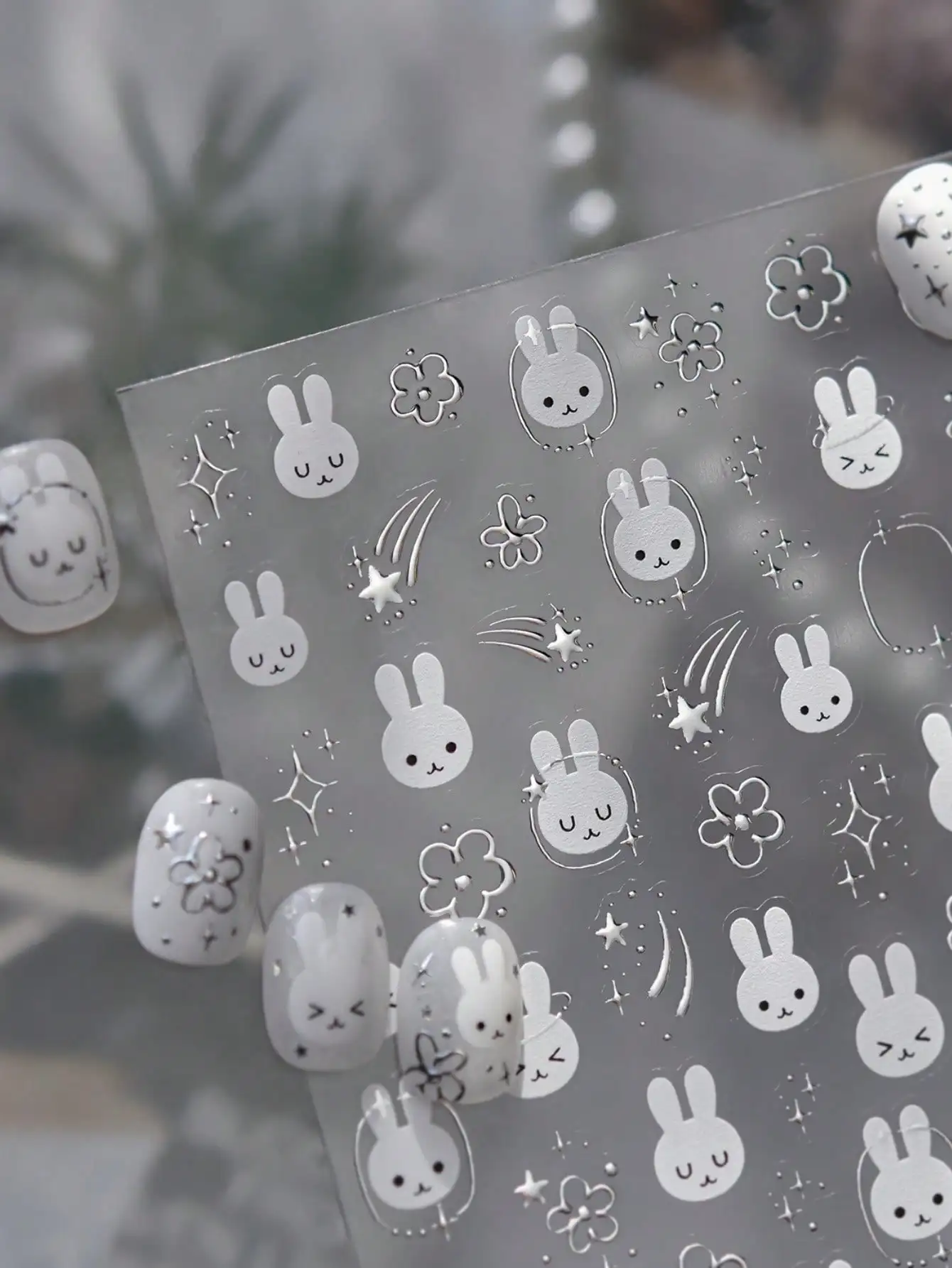 1pc 5D Hot Stamping Nail Sticker, Cute Cartoon Rabbit Nail Art Decor DIY Accessory Nails Nail Supplies Nail Stickers
1pc 5D Hot Stamping Nail Sticker, Cute Cartoon Rabbit Nail Art Decor DIY Accessory Nails Nail Supplies Nail Stickers