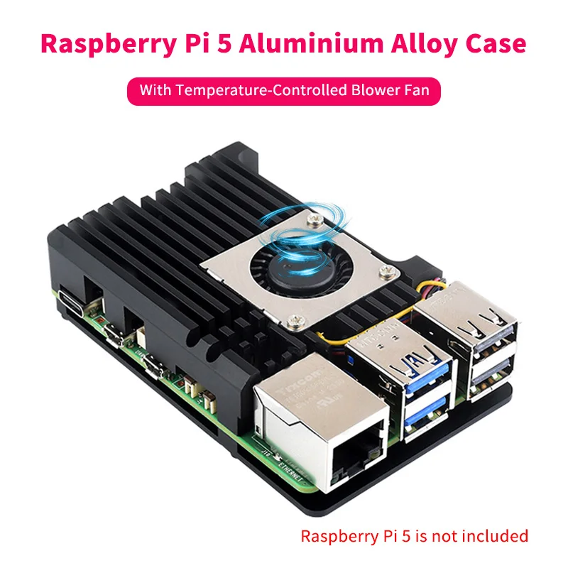 Raspberry Pi 5, алюминиевый радиатор с регулировкой температуры для Raspberry Pi 5
Raspberry Pi 5, алюминиевый радиатор с регулировкой температуры для Raspberry Pi 5