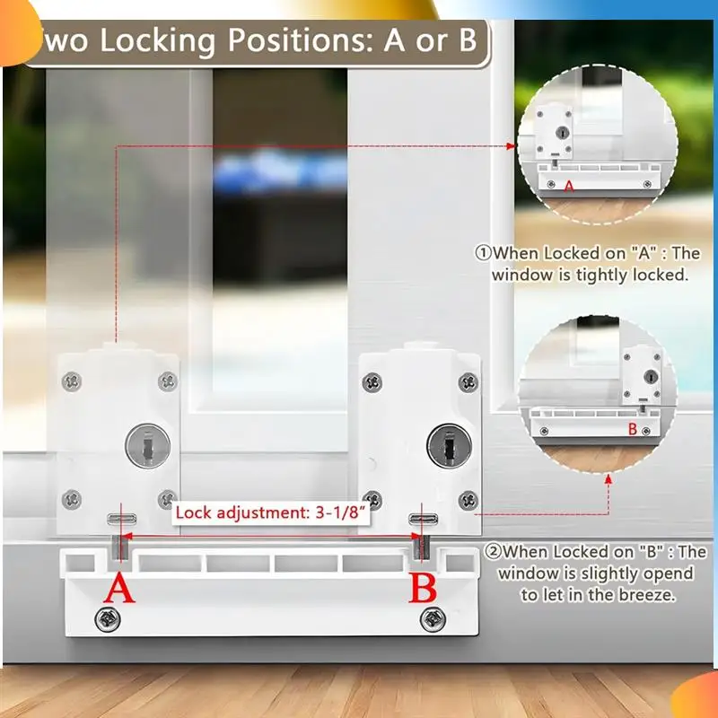 B48A Patio Sliding Door Security Foot Kick Lock With Keyed, Fits On Top Rail-Childproof Patio Door Guardian-Or Bottom
B48A Patio Sliding Door Security Foot Kick Lock With Keyed, Fits On Top Rail-Childproof Patio Door Guardian-Or Bottom