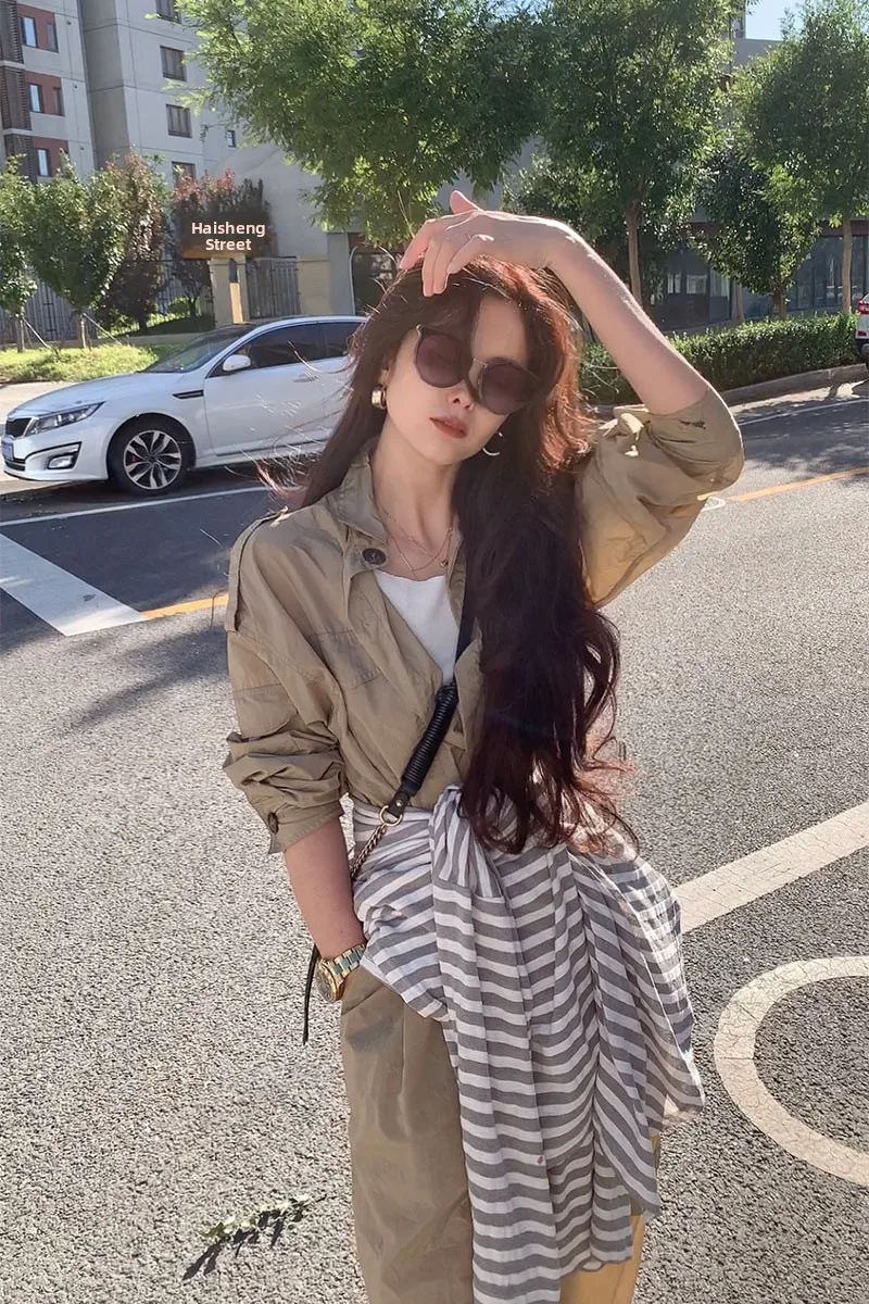 Kaki Workwear Jumpsuit High Waist Long Pants Straight Cut Original Design High Quality Polyester Fabric Short Women
Kaki Workwear Jumpsuit High Waist Long Pants Straight Cut Original Design High Quality Polyester Fabric Short Women