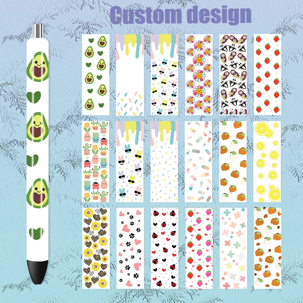 5pcs Epoxy Pen Wrapping Stickers Pen Waterslide Epoxy Pen Wrapper For Craft Pen Gift School Classroom Office
5pcs Epoxy Pen Wrapping Stickers Pen Waterslide Epoxy Pen Wrapper For Craft Pen Gift School Classroom Office