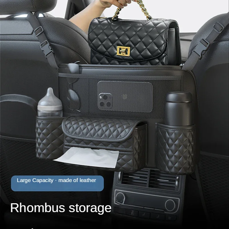 JFBONIN Luxury Leather Car Seat Storage Bag Middle Hanger with Handbag Holder Tissue & Water Cup Pockets for Auto Interior
JFBONIN Luxury Leather Car Seat Storage Bag Middle Hanger with Handbag Holder Tissue & Water Cup Pockets for Auto Interior