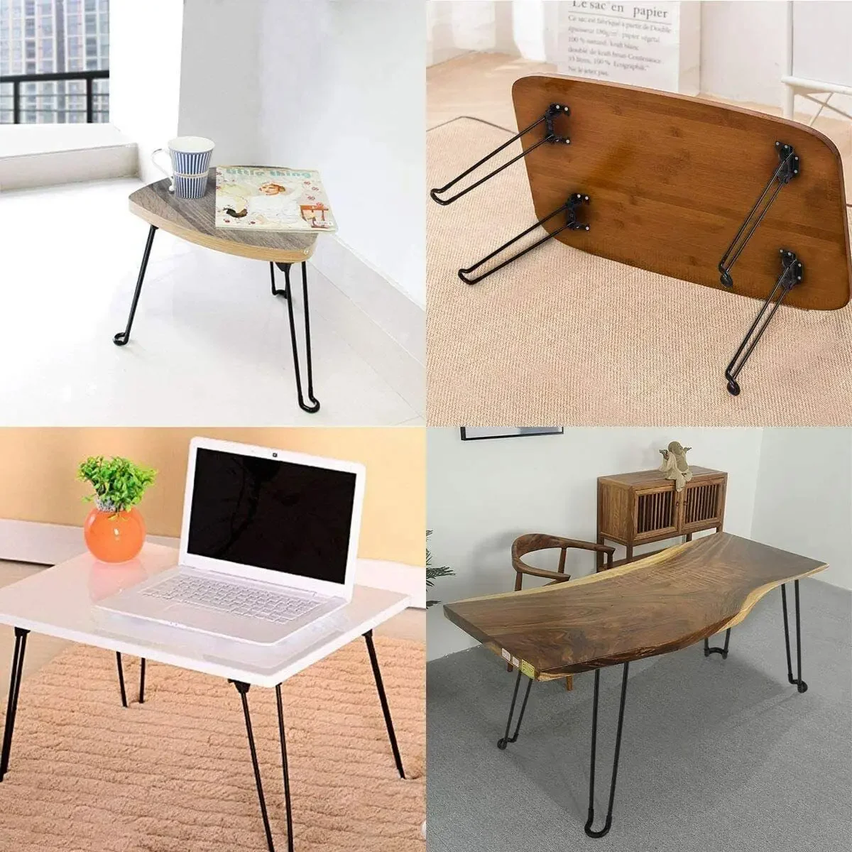 28" Folding Hairpin Table Legs (4-Pack) - Solid Iron, Heavy Duty for Desk/Table, Mid-Century Style
28" Folding Hairpin Table Legs (4-Pack) - Solid Iron, Heavy Duty for Desk/Table, Mid-Century Style