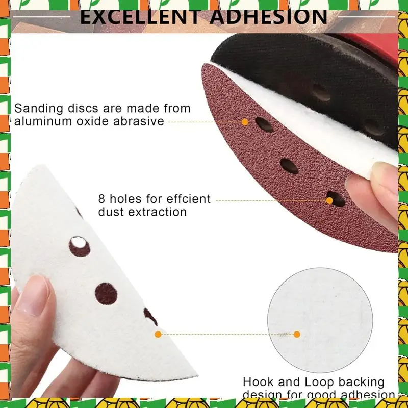 110Pcs 5Inch Sanding Disc 40 Grit Sandpaper 8 Hole Hook And Loop Sandpaper Round Sanding Pads Random Orbital Sander Paper
110Pcs 5Inch Sanding Disc 40 Grit Sandpaper 8 Hole Hook And Loop Sandpaper Round Sanding Pads Random Orbital Sander Paper