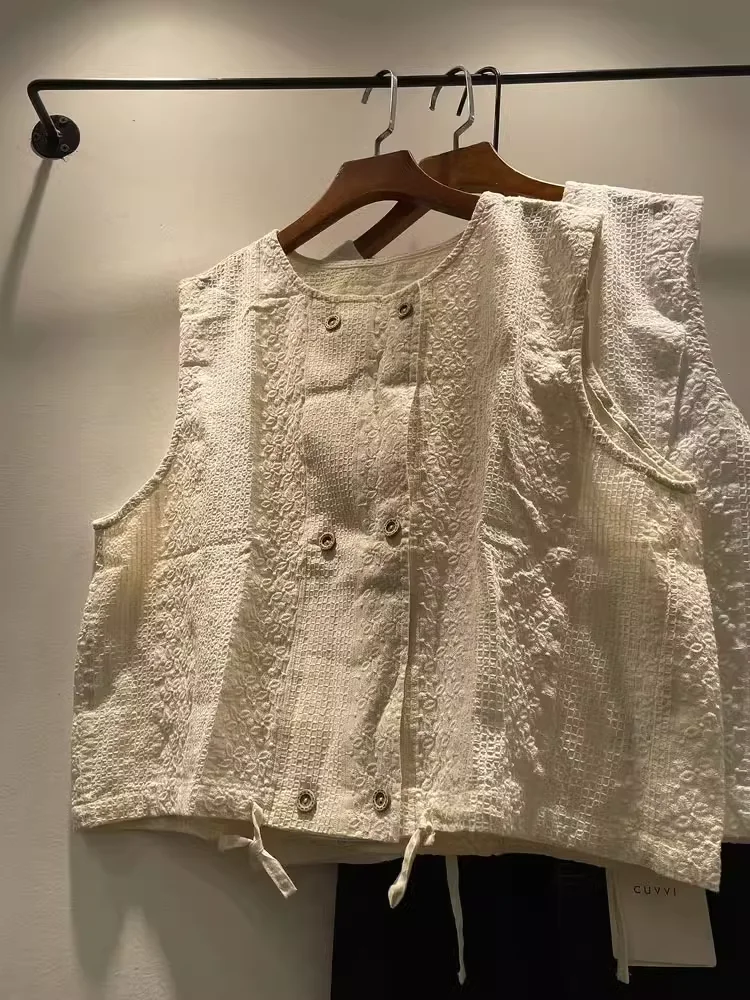 2025 Spring Cotton Vest Women Japan Style O Neck Embroidery Mori Girl Sweet Retro Loose Fairy Sleeveless Outwear
2025 Spring Cotton Vest Women Japan Style O Neck Embroidery Mori Girl Sweet Retro Loose Fairy Sleeveless Outwear