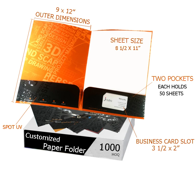OEM Logo Design Print Personalize Business School A4 Presentation Document Paper Files Folders with 2 Pockets
OEM Logo Design Print Personalize Business School A4 Presentation Document Paper Files Folders with 2 Pockets