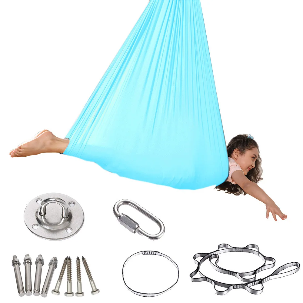 150x280cm Kids Sensory Swing Hammock, Adjustable Indoor Outdoor Yoga Fitness Swing with Extension Straps and Carabiners
150x280cm Kids Sensory Swing Hammock, Adjustable Indoor Outdoor Yoga Fitness Swing with Extension Straps and Carabiners