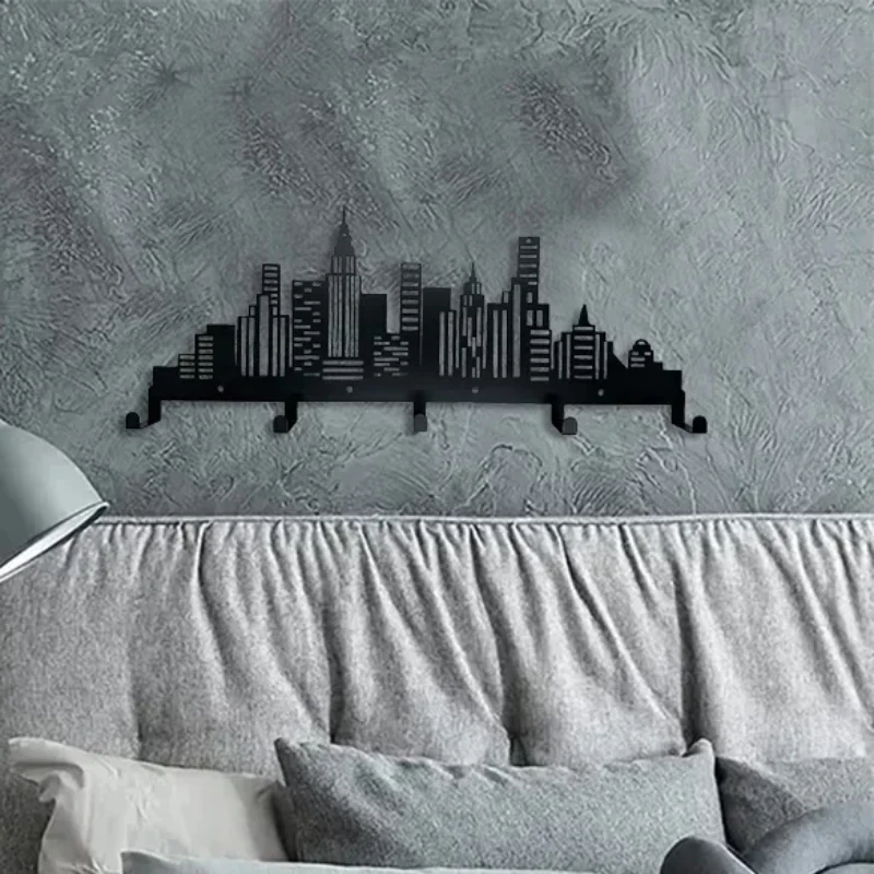 Modern City Type Coat Rack, Wall Hanging Towel Rack, Entrance Keys Rack Hook, Decorative Wall Hanger,Home Room Decor
Modern City Type Coat Rack, Wall Hanging Towel Rack, Entrance Keys Rack Hook, Decorative Wall Hanger,Home Room Decor
