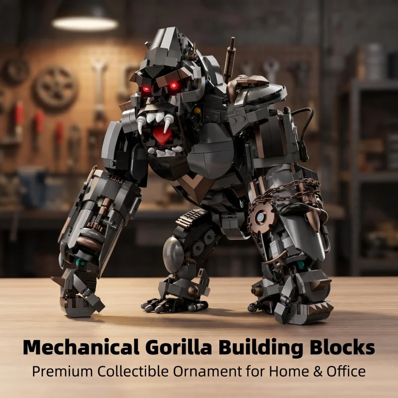 Black Tech Mechanical Gorilla Action Figure Building Blocks, Posable Robot Orangutan Assembly Kit, Educational STEM Puzzle Toy f
Black Tech Mechanical Gorilla Action Figure Building Blocks, Posable Robot Orangutan Assembly Kit, Educational STEM Puzzle Toy f