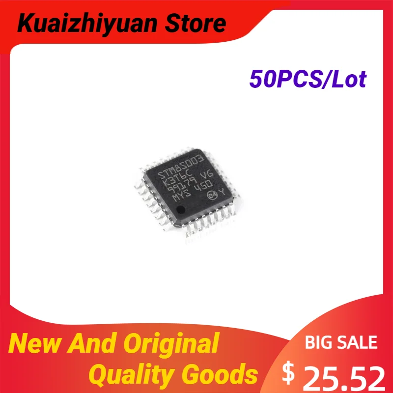 50 шт./лот, новый и оригинальный STM8S003K3T6CTR STM8S003K3T6C 8-битный микроконтроллер, однокристальный IC MCU16, флэш-память, качественные товары
50 шт./лот, новый и оригинальный STM8S003K3T6CTR STM8S003K3T6C 8-битный микроконтроллер, однокристальный IC MCU16, флэш-память, качественные товары