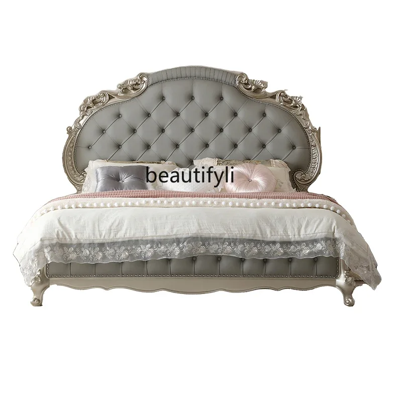 A90 American light luxury solid wood bed modern simple double master bedroom cream wind princess bed European high-end wedding b
A90 American light luxury solid wood bed modern simple double master bedroom cream wind princess bed European high-end wedding b