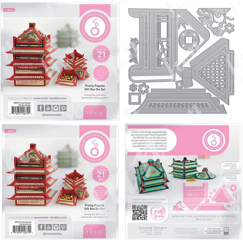 Metal Cutting Dies Scrapbooking DIY Album Make Paper Card Embossing Craft Supplies Diary Decor Pretty Pagoda Gift Box Cut Die
Metal Cutting Dies Scrapbooking DIY Album Make Paper Card Embossing Craft Supplies Diary Decor Pretty Pagoda Gift Box Cut Die